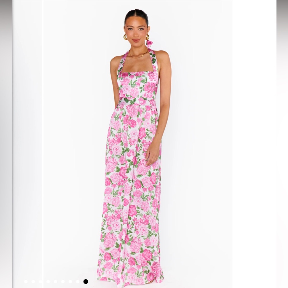 Show Me Your MuMu Pink Floral Maxi Dress